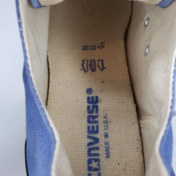 VINTAGE CONVERSE ALL STAR MADE IN THE USA Low Top Blue Canvas Sneakers